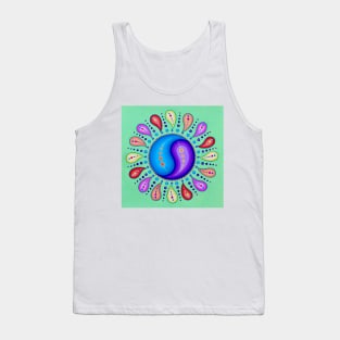 Psychedelic YinYang Swirl Mandala Tank Top